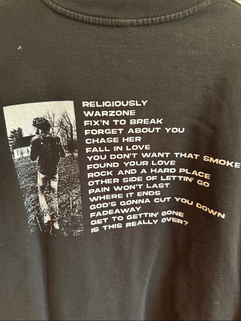 Bailey Zimmerman Black Graphic Crewneck Sweatshirt - Picture 5 of 6